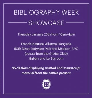 ABAA Bibliography Week Showcase 2020