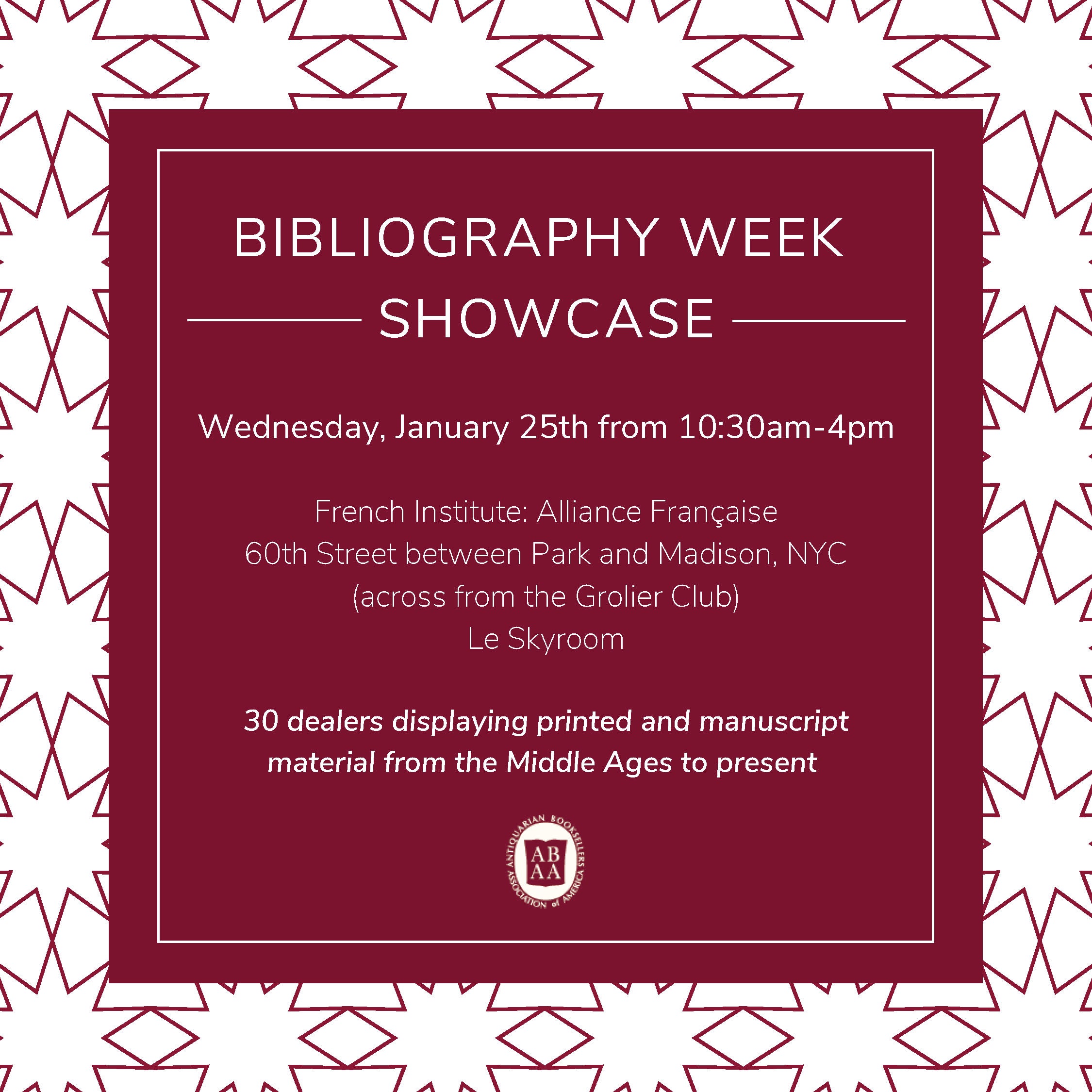 ABAA Bibliography Week Showcase 2023