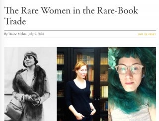 The Rare Women in the Rare-Book Trade