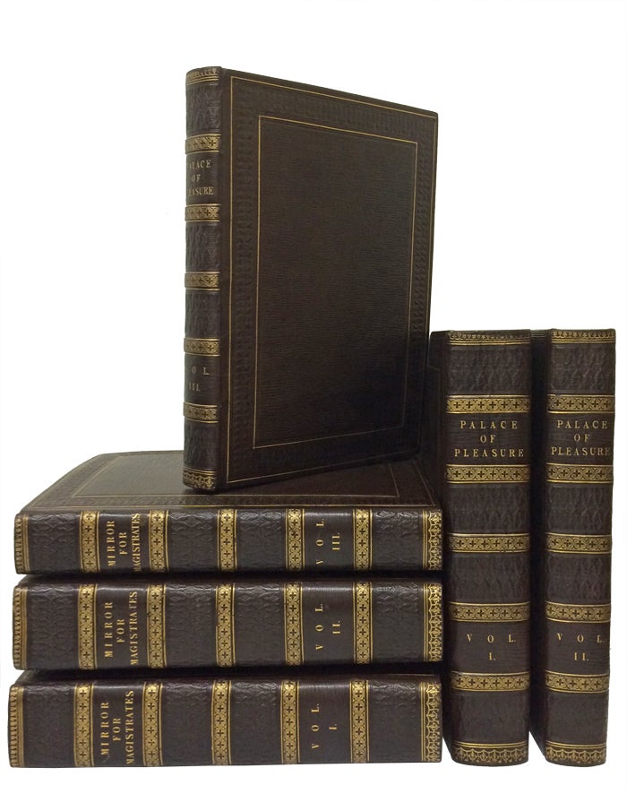 Item #1002210 Mirror for Magistrates (three volumes); WITH: The Palace of Pleasure (three volumes). William Shakespeare, Joseph Haslewood.