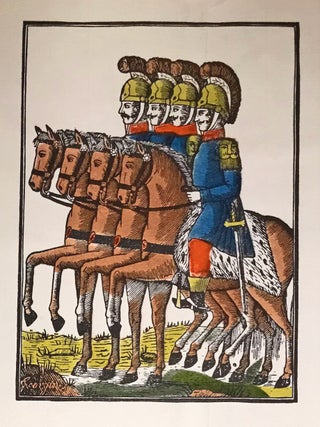 Sheet of six Épinal prints, military and religious subjects