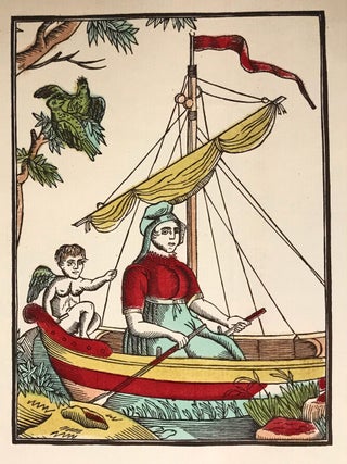 Sheet of six Épinal prints, domestic and religious subjects