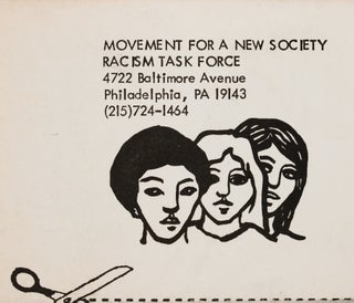 Item #1003170 Consciousness Raisers about Racism. Fai Coffin, Ash Eames, Philadelphia Racism Task...