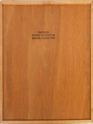 Two sets of painted wooden counting blocks