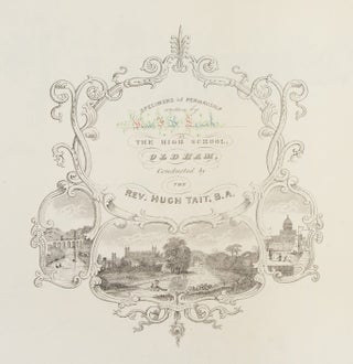 Specimens of Penmanship written by Mas. F.B. Leach at the High School, Oldham, Conducted by the Rev. Hugh Tait, B.A. (two volumes)