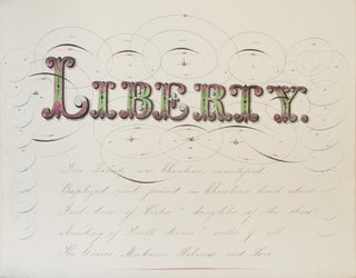 Specimens of Penmanship written by Mas. F.B. Leach at the High School, Oldham, Conducted by the Rev. Hugh Tait, B.A. (two volumes)