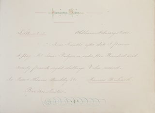 Specimens of Penmanship written by Mas. F.B. Leach at the High School, Oldham, Conducted by the Rev. Hugh Tait, B.A. (two volumes)