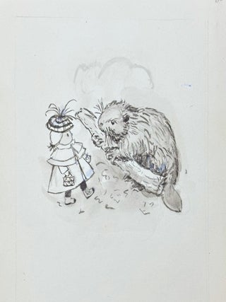 Three original illustrations for Miss Flora McFlimsey and the Little Red Schoolhouse