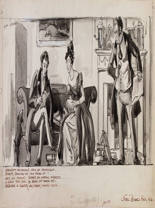 Four original literary-historical illustrations for The New York Times Book Review