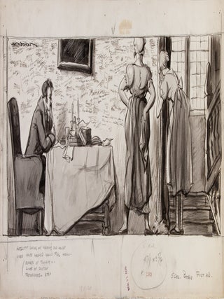 Four original literary-historical illustrations for The New York Times Book Review
