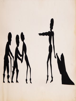 Item #1003661 Silhouette illustration: The Recognition. EPHEMERA