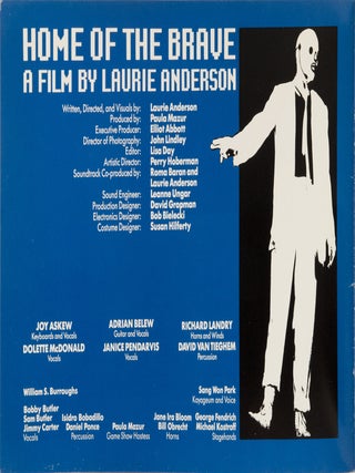 Home of the Brave: A Film by Laurie Anderson; with: two promotional photographs