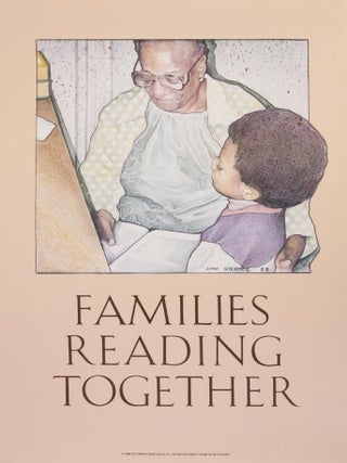 Item #1003894 Families Reading Together. John Steptoe, John Grandits, art, design