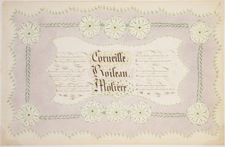 Calligraphic exercise featuring neoclassical French poets
