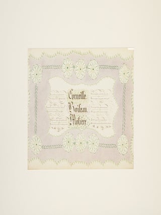 Calligraphic exercise featuring neoclassical French poets