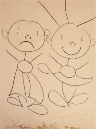 Original signed drawing of two children from Fair Play