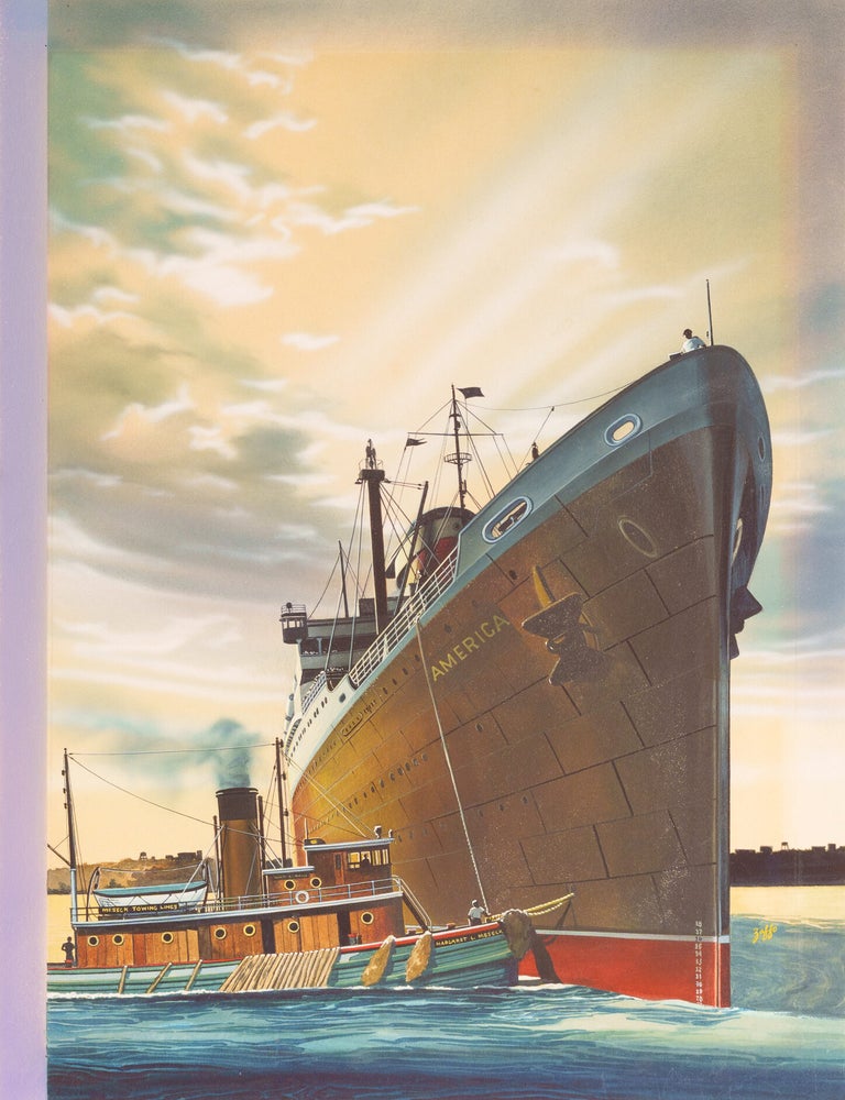Item #1004196 Fourteen original illustrations for The Big Book of Real Boats and Ships. George J. Zaffo.