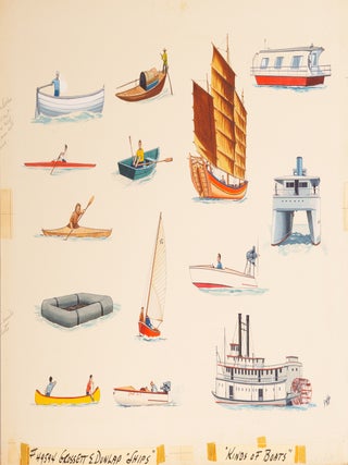 Fourteen original illustrations for The Big Book of Real Boats and Ships