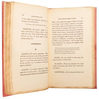 Dictionnaire des Gens du Monde, a l'Usage de la Cour et de la Ville; with: With: A New Dictionary for the Fashionable World, Translated from the French (London: For the Author, 1820)