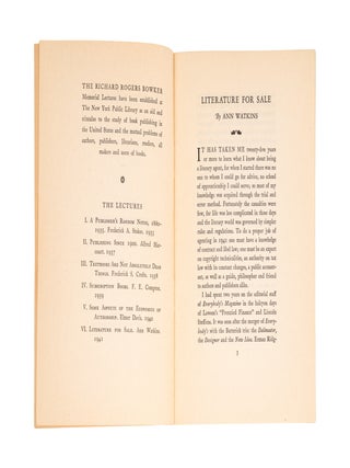 Literature for Sale