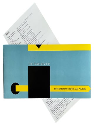Item #1004335 The Paris Review Limited Edition Prints and Posters. ADVERTISING