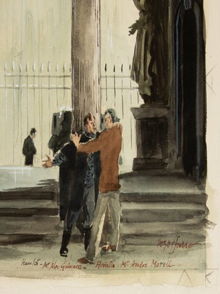 Item #1004448 Original set design for Hamlet: “Grave Scene”. Roger Furse, artist, Alec...