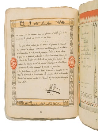 Parisian furrier&rsquo;s promotional album in the form of an indigenous manuscript