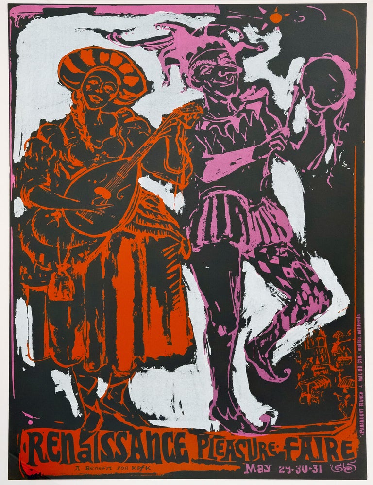 Item #1004514 Renaissance Pleasure Faire / May 29-30-31 (screenprinted poster). ADVERTISING, Earl Newman.